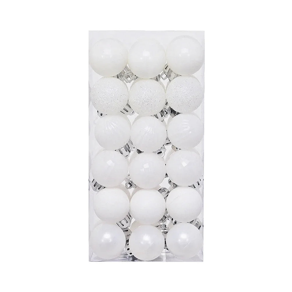 36Pcs Christmas Balls New Year Party Decoration Xmas Tree Ornaments Christmas Hanging Ornament Home Decor Gifts Navidad