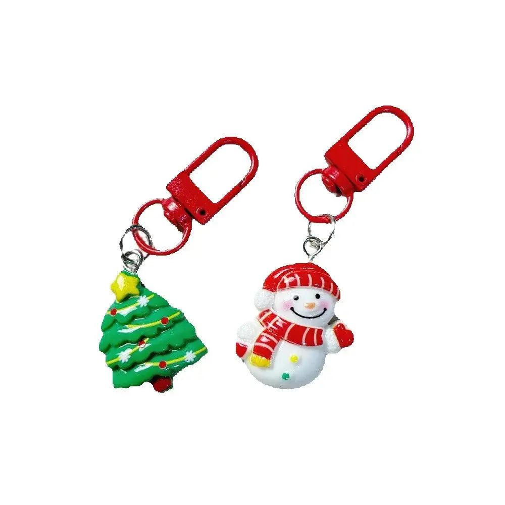 10-30Pcs Cute Cartoon Elk Santa Keychain, Christmas Party Birthday Spring Festival New Year Wedding Carnival Gift Commemoration