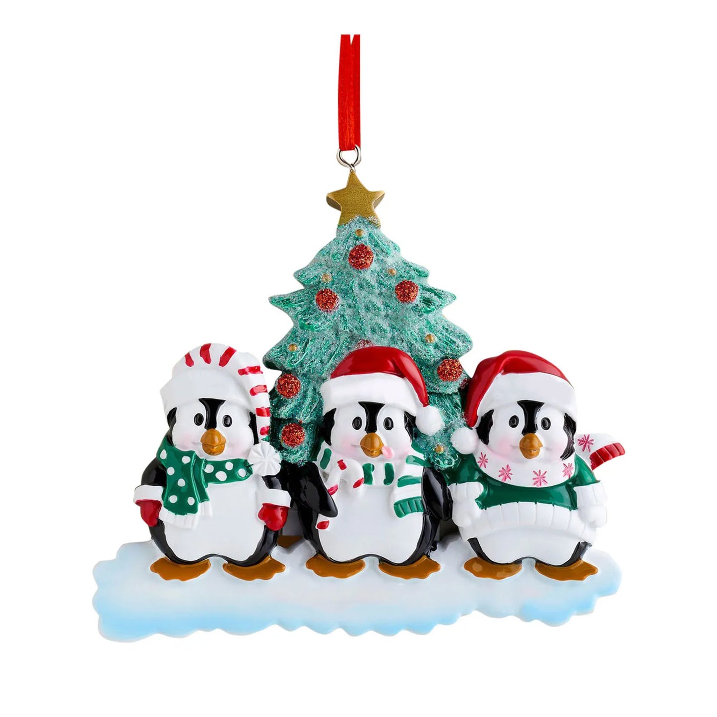 Personalized Family Christmas Ornament Cute Penguin Holiday Winter Gift 2021 Family Ornament Christmas Tree Decorations