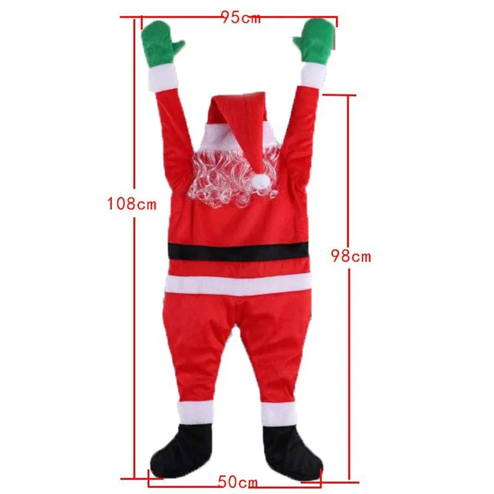 Climbing Santa Claus Hanging Plush for Window, Balcony, Roof, Chimney, Outdoor Christmas Decoration, Festival Merry Gift 2025