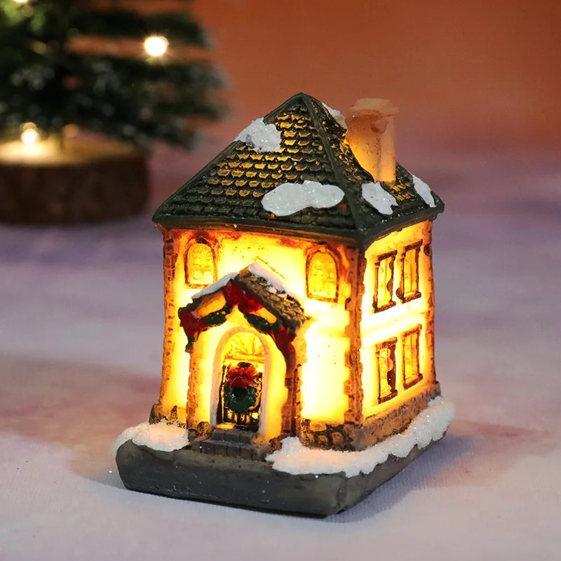 Christmas Decorations LED Night Lights Luminous Micro Landscape House Children's Creative Gift Christmas New Year Ornaments