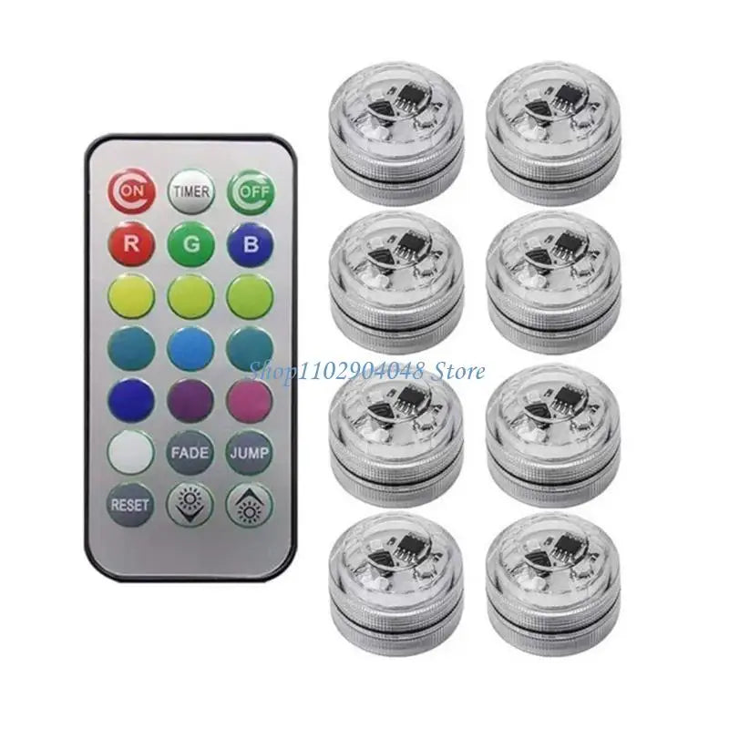 Automotive Roof Light Car Interior Ambient Light Remote Control Adhesive Wireless LED Lights Atmosphere Decoration Lamp