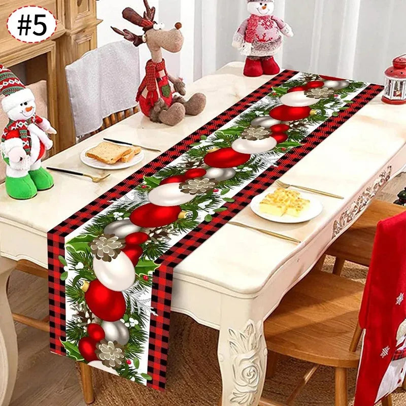 Christmas Decoration 2025 New Year Tablecloth Decoration Running Table Accessories Home Room Decoration 2026 New Year Gifts