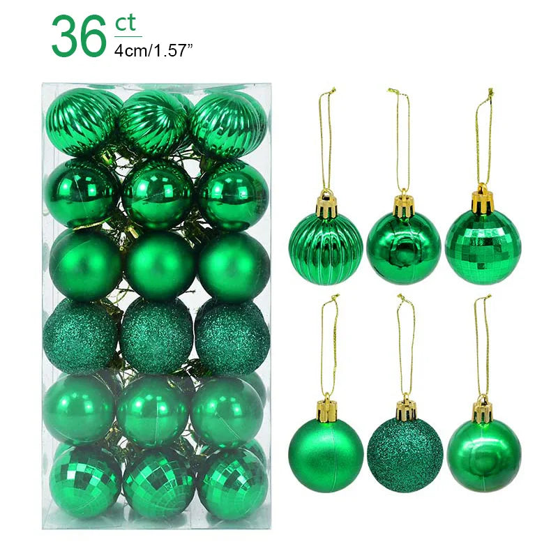 1box Christmas Balls Christmas Tree Ornaments Ball Xmas Hanging Tree Pendants Home Party Decor 2026 New Year Gift Noel Navidad