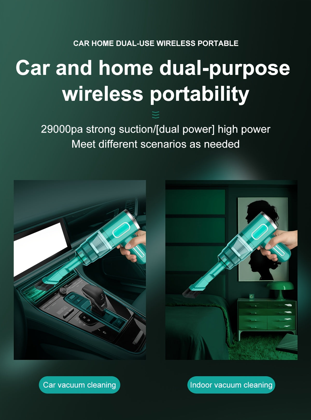 Wireless Powerful Vacuum Cleaner, Suitable for Hardwood Floors/ Carpets/ Pet Hair, Very Suitable As A Gift for Men, Women, Fathers, Mothers And Husbands, Suitable for Anniversary And Birthday Gifts.