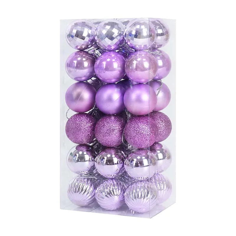 1box Christmas Balls Christmas Tree Ornaments Ball Xmas Hanging Tree Pendants Home Party Decor 2026 New Year Gift Noel Navidad