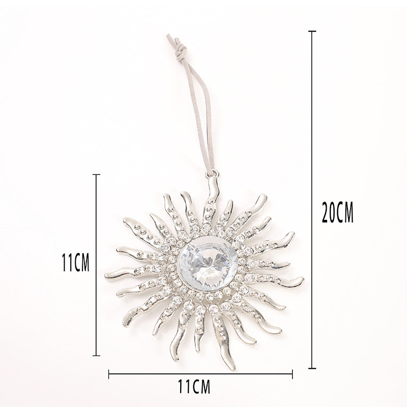 Christmas Crystal Clear Acrylic Snowflake Walking Stick Xmas Tree Pendant Ornaments Christmas Decoration For Home Navidad Noel