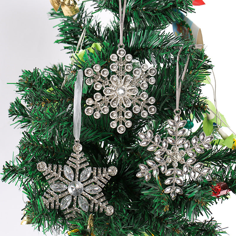 Christmas Crystal Clear Acrylic Snowflake Walking Stick Xmas Tree Pendant Ornaments Christmas Decoration For Home Navidad Noel