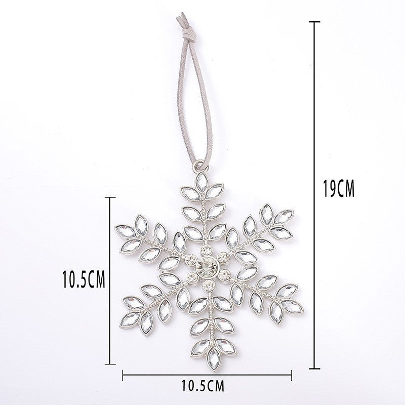 Christmas Crystal Clear Acrylic Snowflake Walking Stick Xmas Tree Pendant Ornaments Christmas Decoration For Home Navidad Noel
