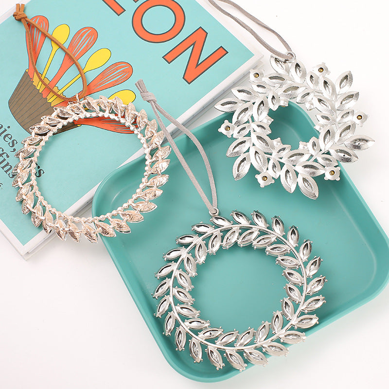 Christmas Crystal Clear Acrylic Snowflake Walking Stick Xmas Tree Pendant Ornaments Christmas Decoration For Home Navidad Noel