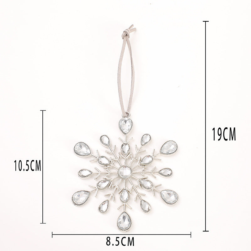 Christmas Crystal Clear Acrylic Snowflake Walking Stick Xmas Tree Pendant Ornaments Christmas Decoration For Home Navidad Noel