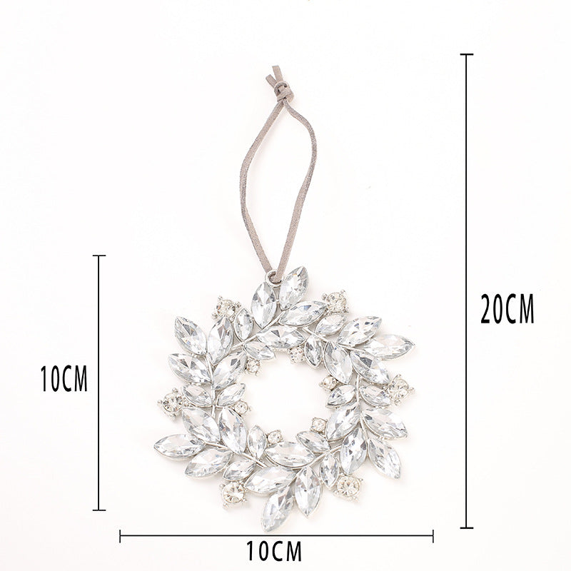 Christmas Crystal Clear Acrylic Snowflake Walking Stick Xmas Tree Pendant Ornaments Christmas Decoration For Home Navidad Noel