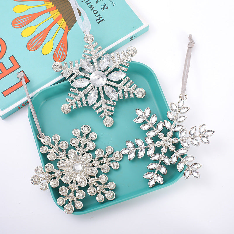 Christmas Crystal Clear Acrylic Snowflake Walking Stick Xmas Tree Pendant Ornaments Christmas Decoration For Home Navidad Noel