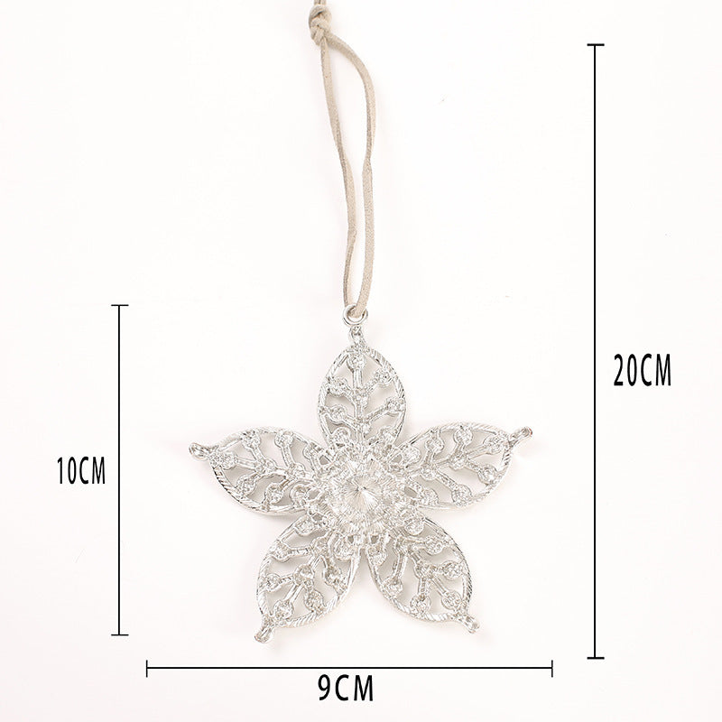 Christmas Crystal Clear Acrylic Snowflake Walking Stick Xmas Tree Pendant Ornaments Christmas Decoration For Home Navidad Noel