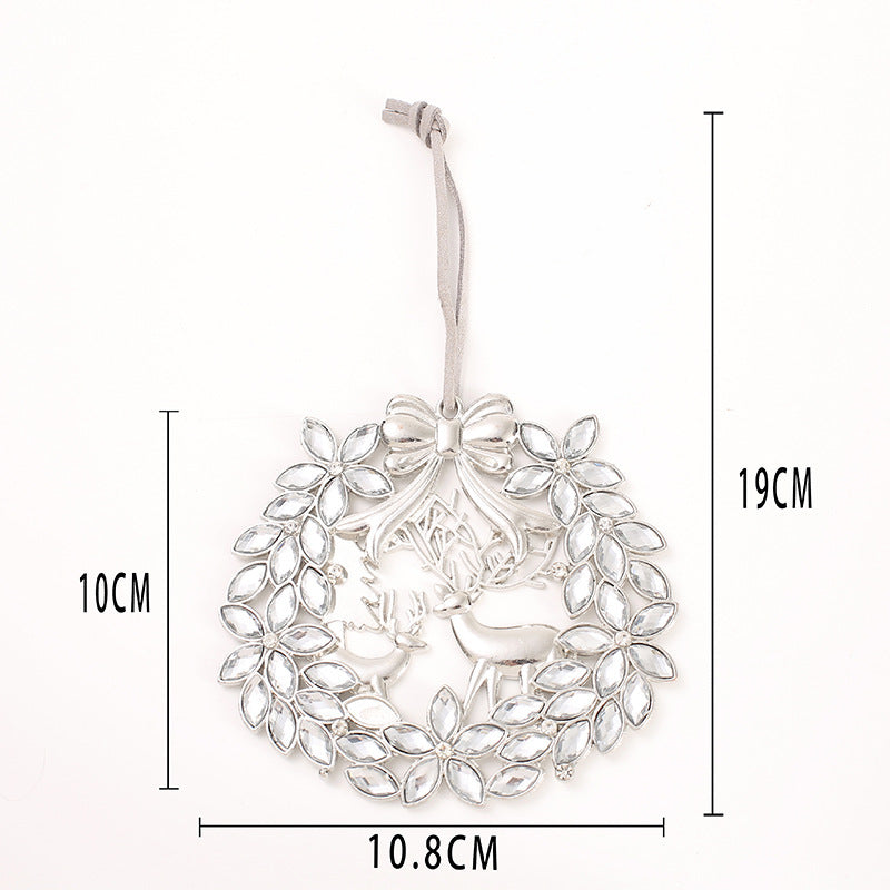 Christmas Crystal Clear Acrylic Snowflake Walking Stick Xmas Tree Pendant Ornaments Christmas Decoration For Home Navidad Noel