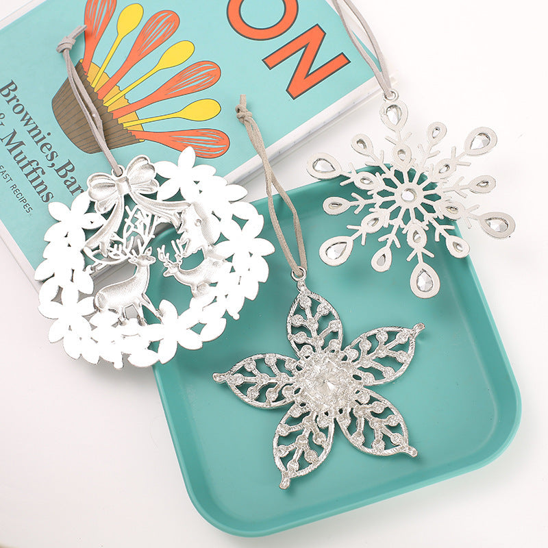 Christmas Crystal Clear Acrylic Snowflake Walking Stick Xmas Tree Pendant Ornaments Christmas Decoration For Home Navidad Noel