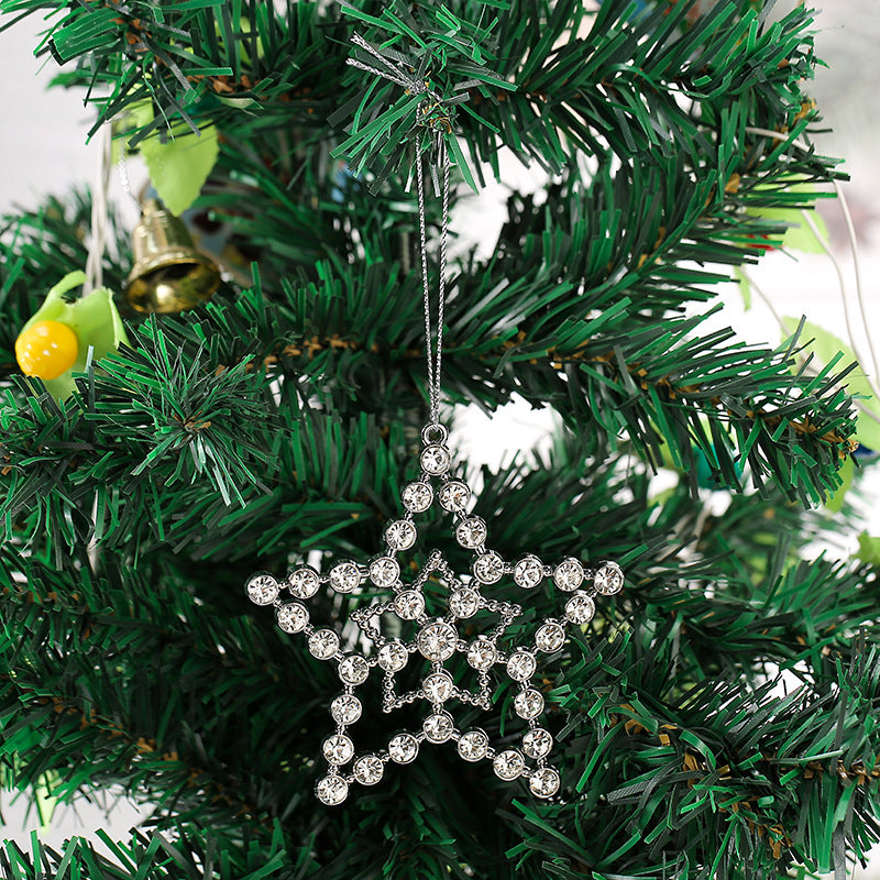 Christmas Crystal Clear Acrylic Snowflake Walking Stick Xmas Tree Pendant Ornaments Christmas Decoration For Home Navidad Noel