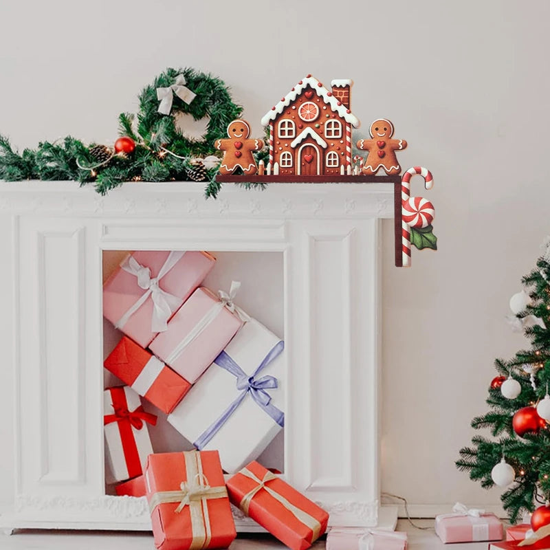 Christmas Wooden Ornament Christmas Party Decoration 2025 Xmas Santa Claus Snowman Pendants Navidad Natal New Year Gift 2026