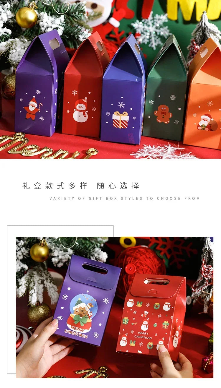 Christmas Gift Bags Small Gifts Cookies Colourful Boxes Christmas Eve Handheld Candy Boxes Father Christmas Christmas Gifts