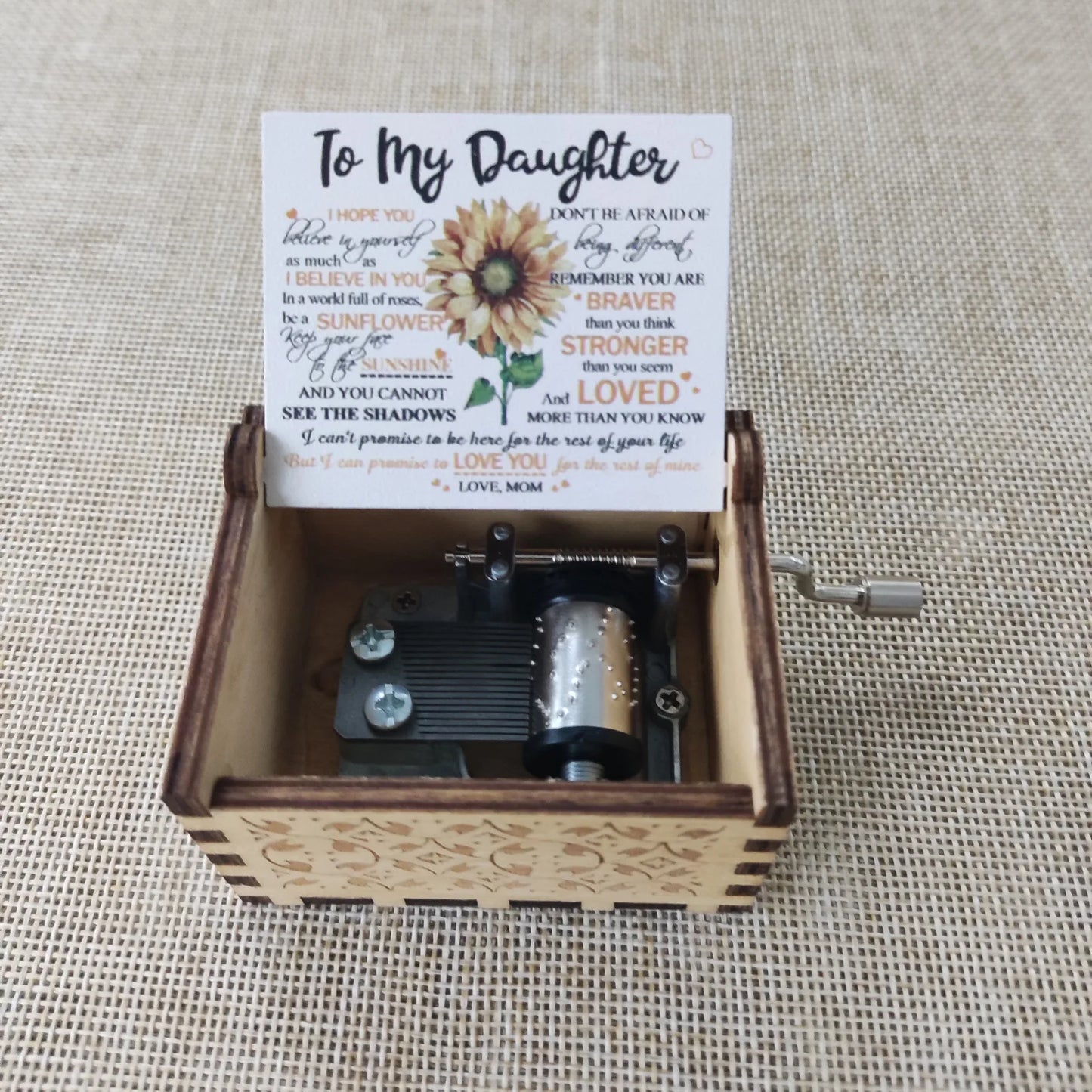 Merry Christmas Series Music Box Wooden Antique Carved Hand Cranked Classic Theme Music for Birthday Party Gifts Family Decor