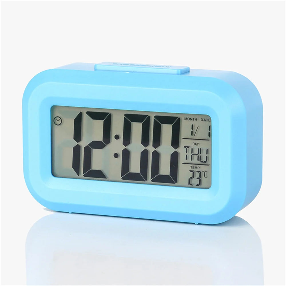 LED Digital Alarm Clock Electronic Digital Alarm Screen Desktop Clock For Home Office Backlight Snooze Data Calendar Desk Clocks
