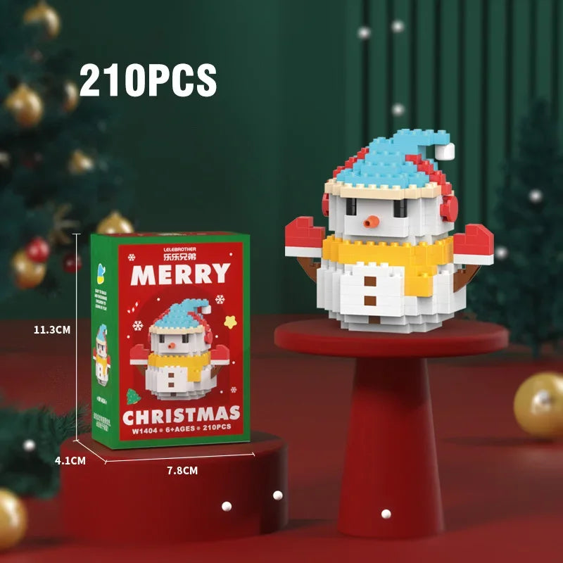 Santa Claus Building Blocks Christmas Bricks Gift Kids Toy Home Decoration Micro Particle Bricks Diy Assembly Games Xmas Gift