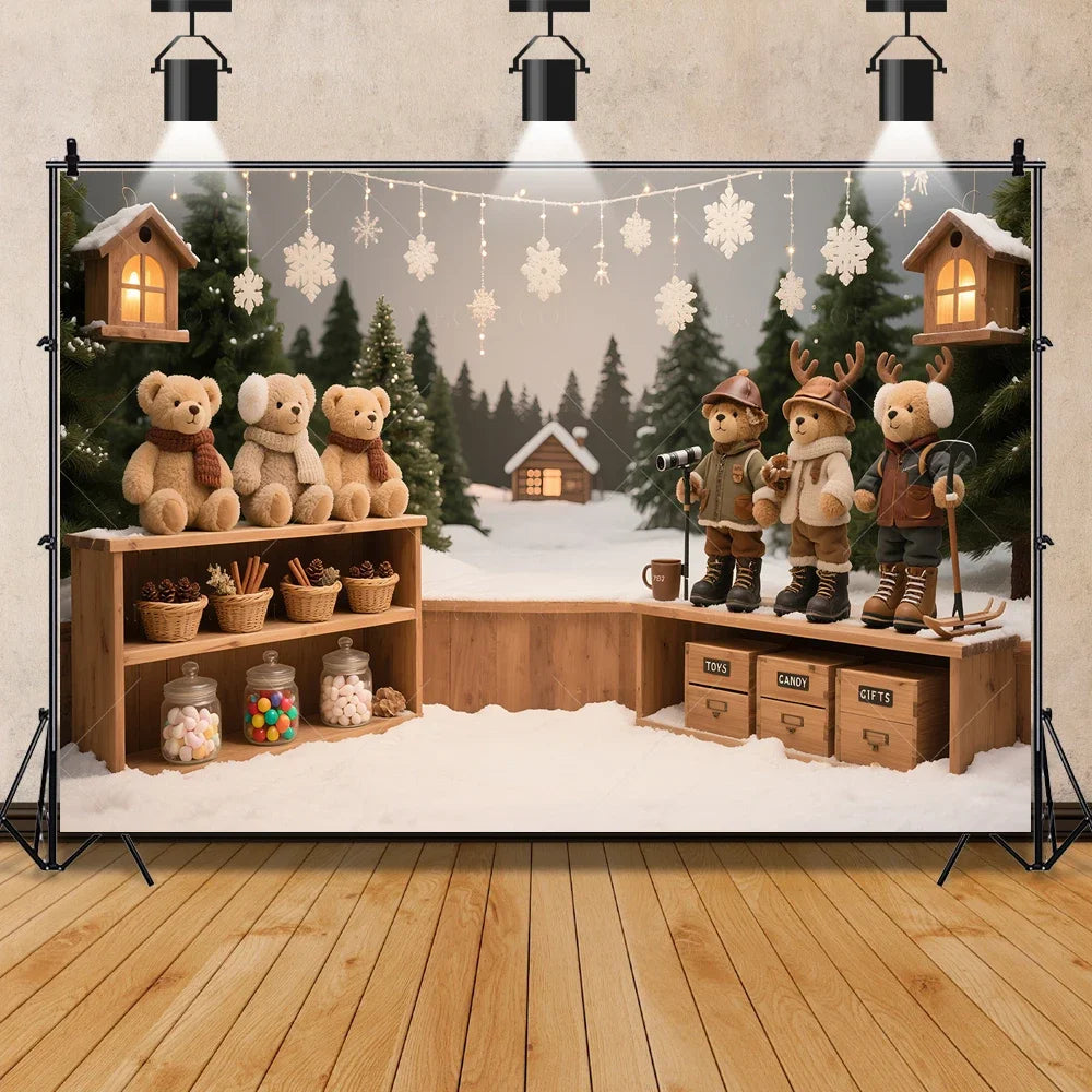 2025 New Year Christmas Background Customized Family Party Decoration Banner Provide Portrait Photography Studio Shooting Props