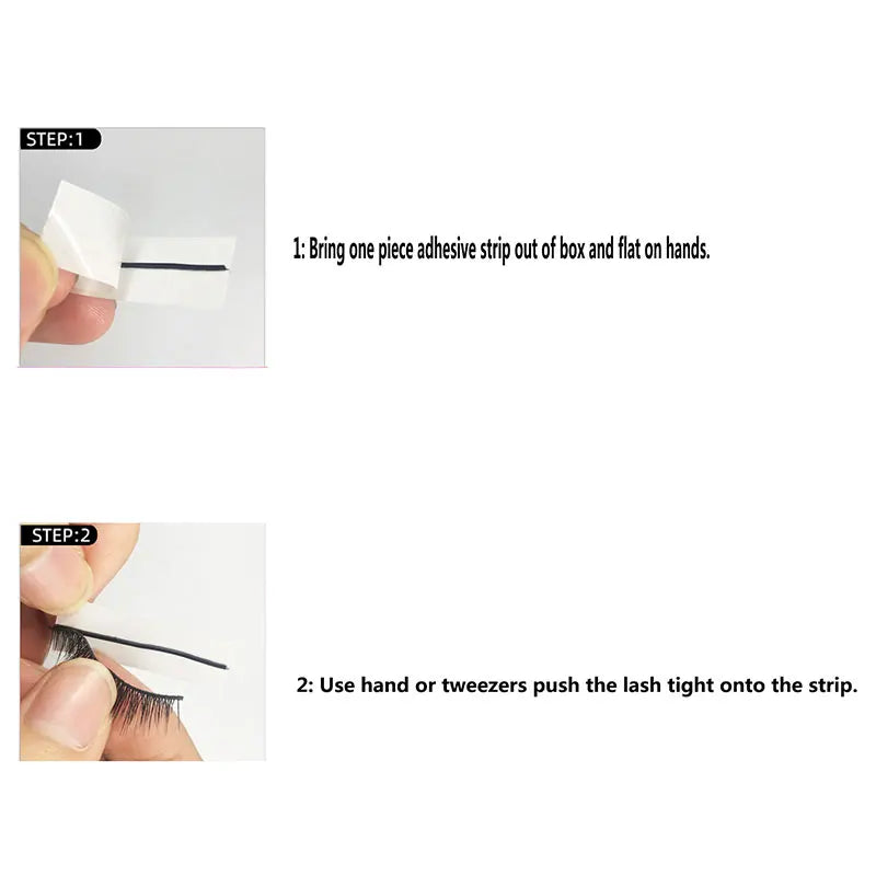 40 Pcs/Box Reusable Self-Adhesive Glue-Free Eyelash Glue Strip False Eyelashes Extension No Glue Eyelashes Hypoallergenic