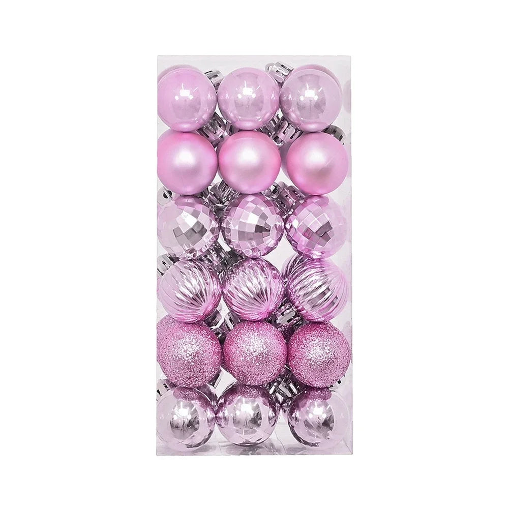 36Pcs Christmas Balls New Year Party Decoration Xmas Tree Ornaments Christmas Hanging Ornament Home Decor Gifts Navidad