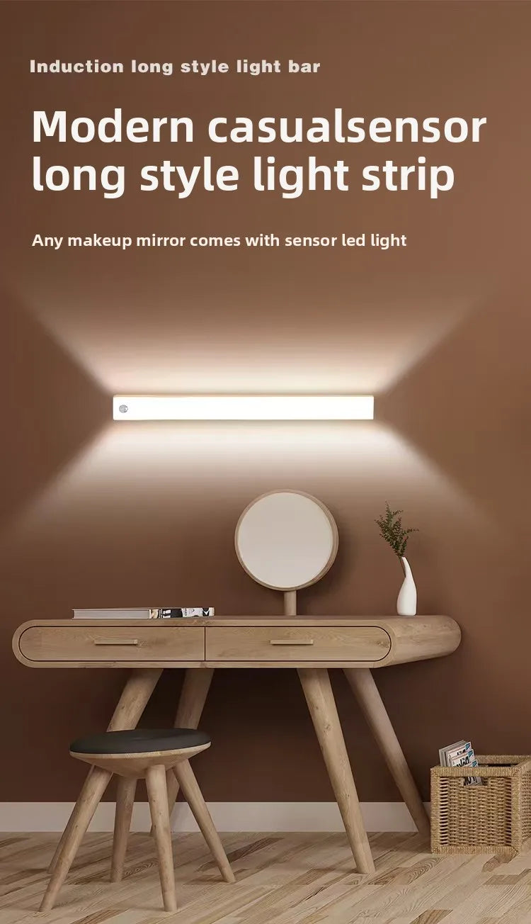 LED Motion Sensing Light Wireless USB Rechargeable Motion Detection Suitable for Kitchen Wardrobe Corridor and Staircase Lights