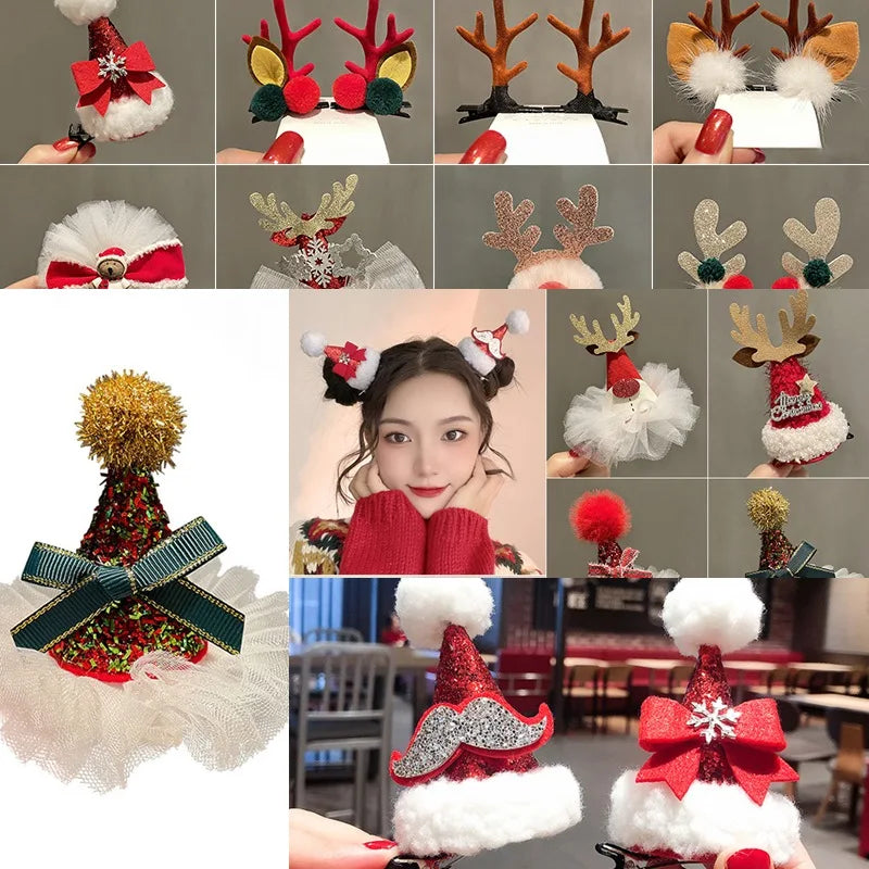 Christmas Decoration 2025 Hair Accessory Christmas Birthday Party Favors Gifts for Kids Hairpin Navidad 2025 Novedades