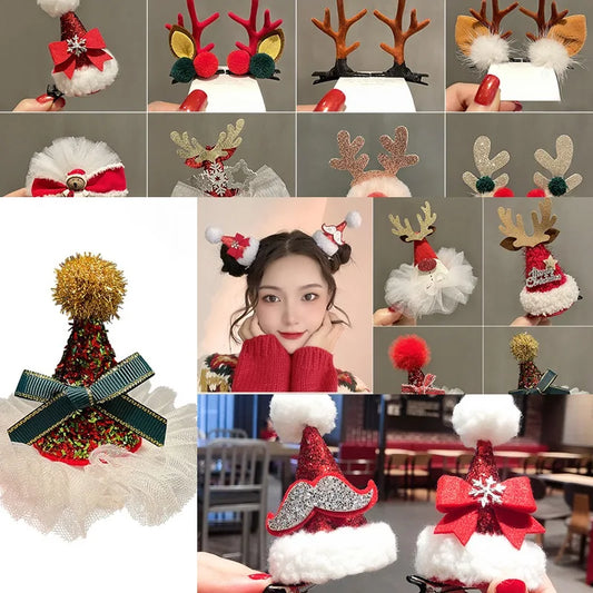 Christmas Decoration 2025 Hair Accessory Christmas Birthday Party Favors Gifts for Kids Hairpin Navidad 2025 Novedades