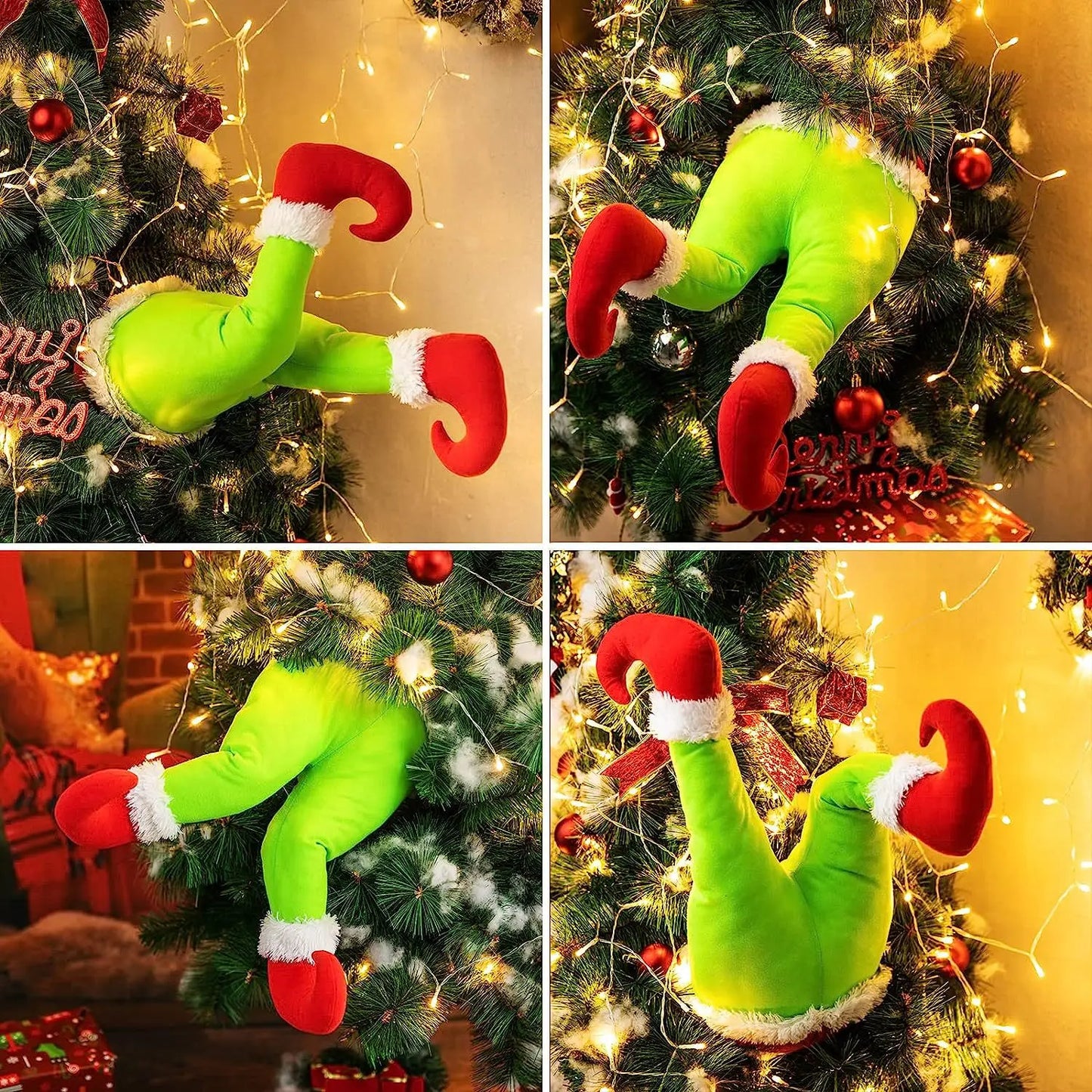 Santa Claus Elf Leg Greenwich Green Artificial Legs Christmas Tree Fun Decoration Christmas Day Party Home Atmosphere Decoration