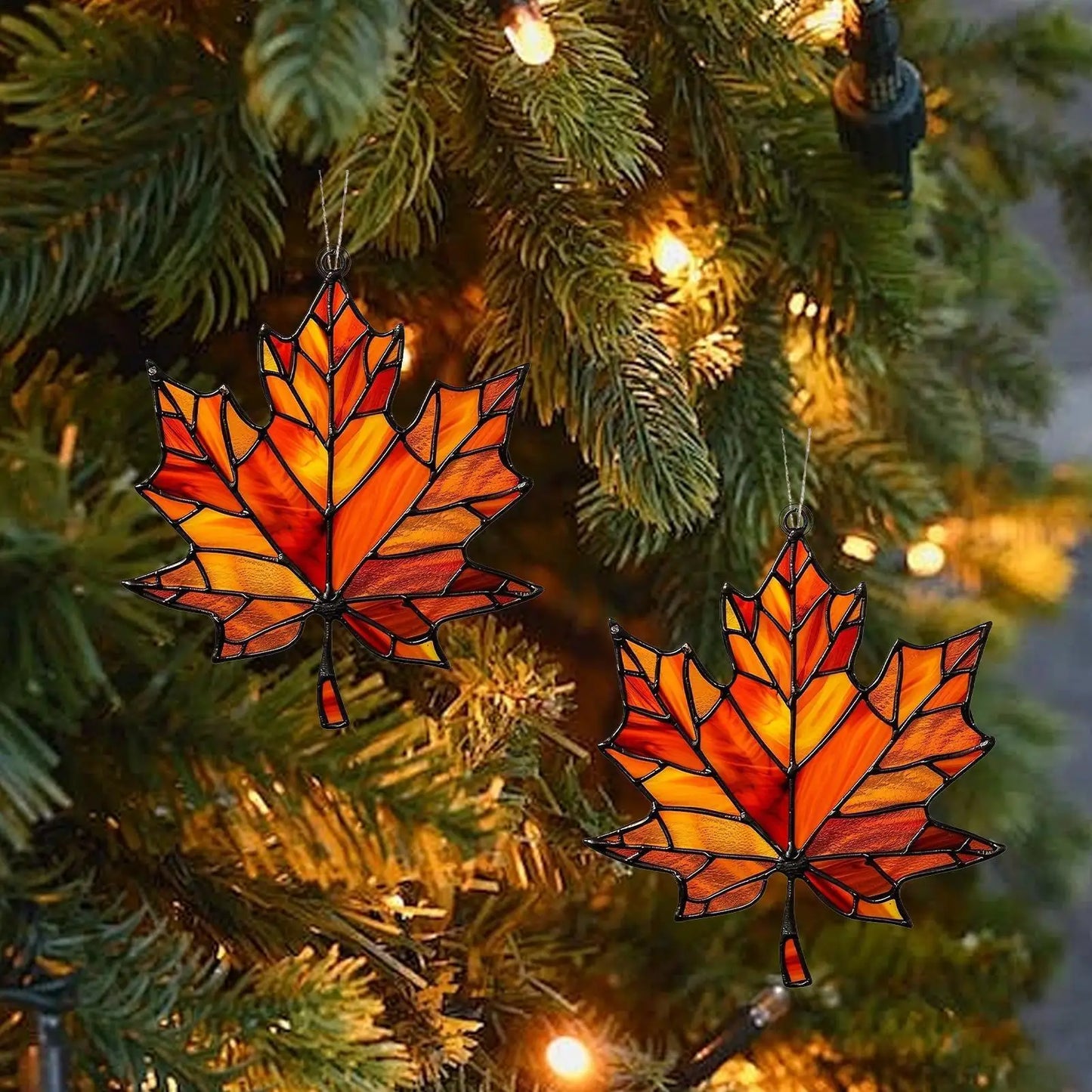 Fall Leaves Thanksgiving Decor Autumn Decor Wall Decor Fall Leaves Maple Leaves Stained Fall Decorations Acrylic Wall Art