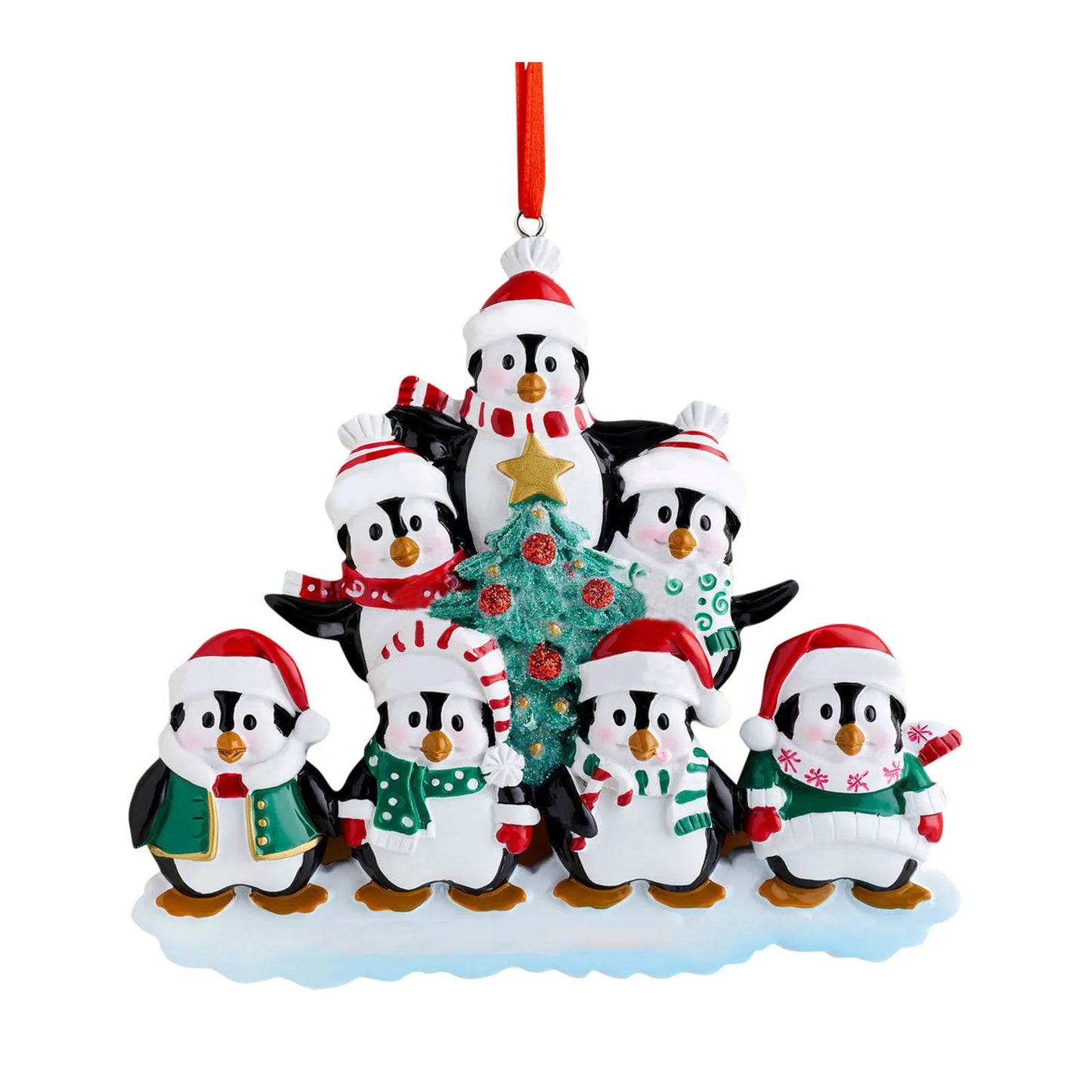 Personalized Family Christmas Ornament Cute Penguin Holiday Winter Gift 2021  Family Ornament Christmas Tree Decorations