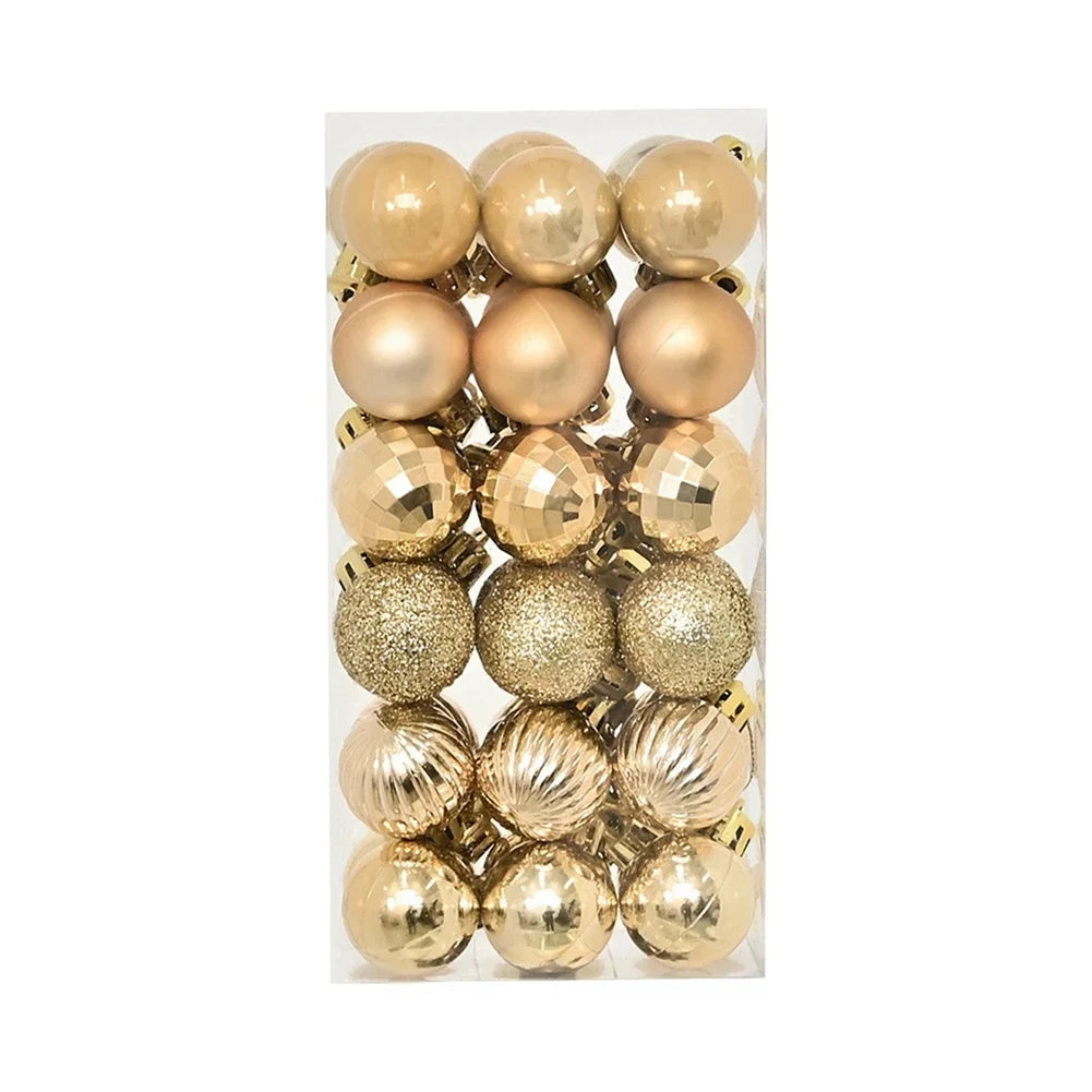 36Pcs Christmas Balls New Year Party Decoration Xmas Tree Ornaments Christmas Hanging Ornament Home Decor Gifts Navidad