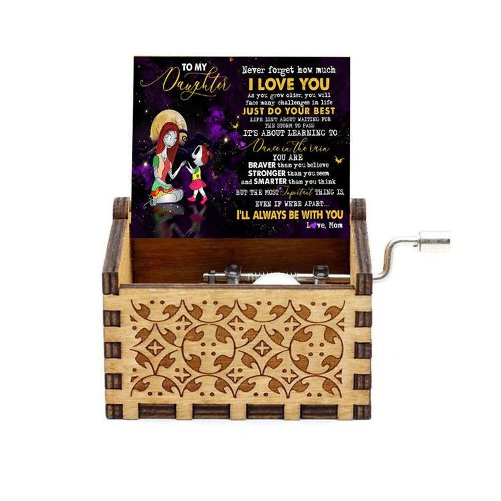 Christmas Halloween Music Box, Wooden Hand Crank Music Box, Merry Christmas, Birthday Present, Special Festival Home Decoration