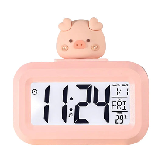 LED Digital Alarm Clock Date Week Temperature Display Electronic Table Clock Table Clock Battery Powered Snooze Clock Home Decor