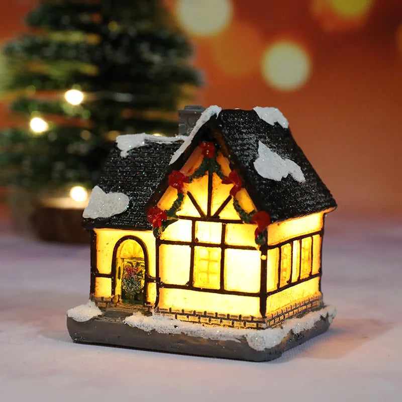 Christmas Decorations  LED Night Lights Luminous Micro Landscape House Children's Creative Gift Christmas New Year Ornaments