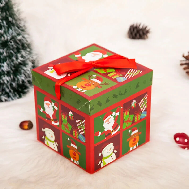 Christmas Gift Boxes Packing Gift Merry Christmas Decorative Carton For Xmas Home Party Decor Navidad New Year Candy Box Case