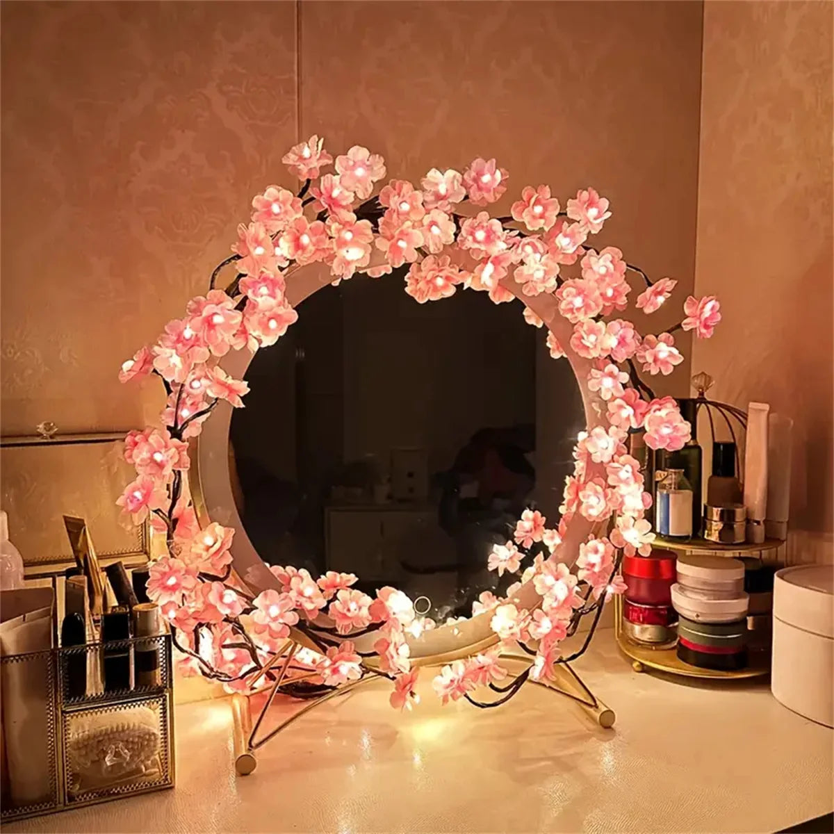 USB Powered Cherry Blossom Branch Lights 8 Modes 96LEDs String Lights for Living Room Bedroom Wedding Christmas Holiday Decor