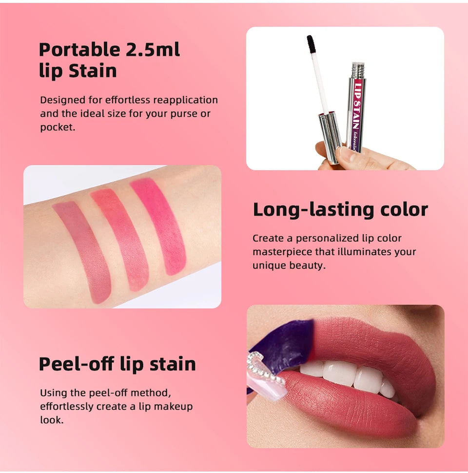 Long Lasting Lip Inks Korean Matte Lip Tint Peel Off Matte Tick for Lips Stick Free Shipping Liquid Lipstick Waterproof Makeup