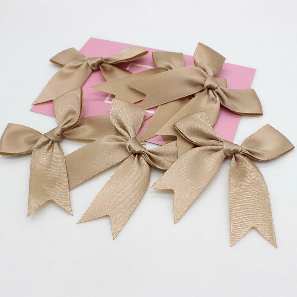 30pcs/lot 85mm ribbon bow craft bow pink white floral gift tie wedding decoration bow DIY birth party baking decoration