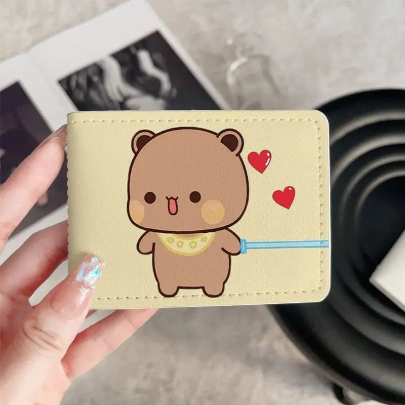 Cute Bubu Dudu PU Leather ID Card Holder Anime Bank Credit Card Box Multi Slot Slim Cards Case Wallet Women Men Card Cover Gift