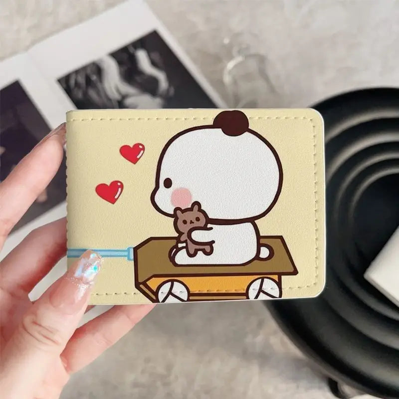 Cute Bubu Dudu PU Leather ID Card Holder Anime Bank Credit Card Box Multi Slot Slim Cards Case Wallet Women Men Card Cover Gift