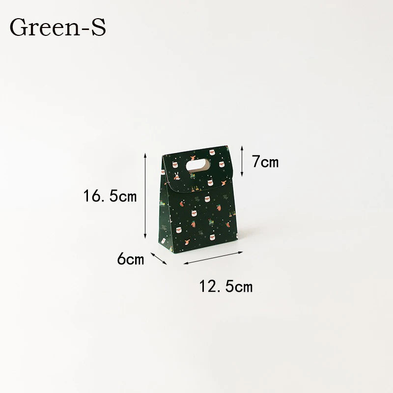 Christmas gift box candy bag portable flip cover souvenir gift bag