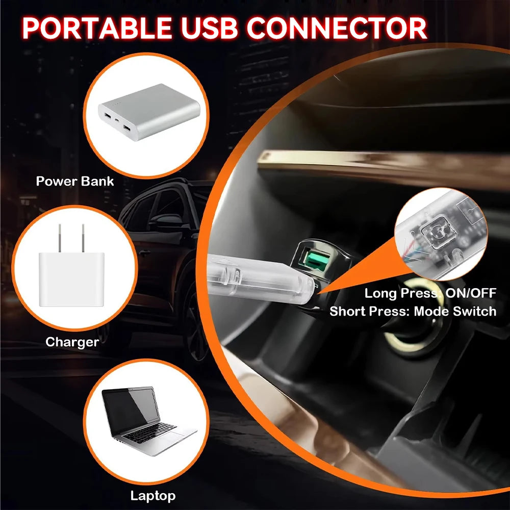 Truck Devil's Eye Light RGB Dynamic Demon Eye Decorative Light Led Display Decor Pixel Panel Windshield USB 5V Multi-Mode Lamp