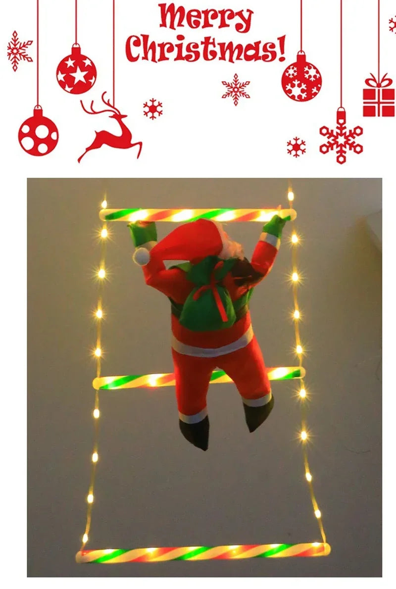 1/3M Santa Claus Climbing Ladder String Lights USB 8 Modes LED Lamp Christmas Decoration for Garden Cristmas Tree New Year Gift