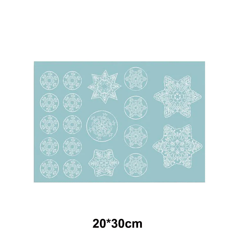 Christmas Window Clings Stickers Holiday Snowflake Santa Claus Reindeer Decals Xmas Decals Window Stickers Christmas Decorations