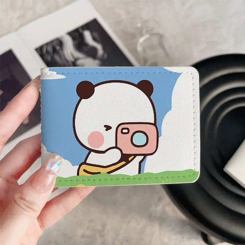Cute Bubu Dudu PU Leather ID Card Holder Anime Bank Credit Card Box Multi Slot Slim Cards Case Wallet Women Men Card Cover Gift